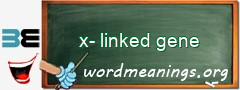 WordMeaning blackboard for x-linked gene